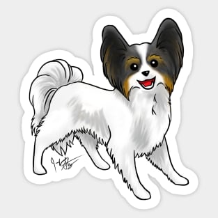 Dog - Papillon - Black and Tan Sticker